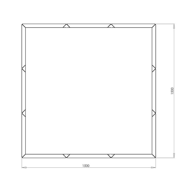Corteni terasest lillekast Miami xxl 150 x 150 cm