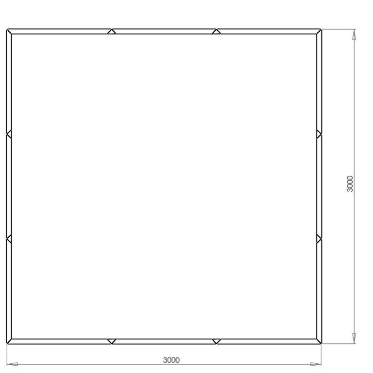 Corteni terasest lillekast Miami xxl 300 x 300 cm