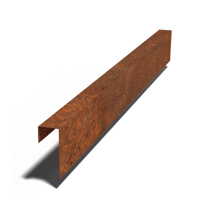 Corten-terasest U-profiil 15 x 6 x 5 cm (pikkus 150 cm)
