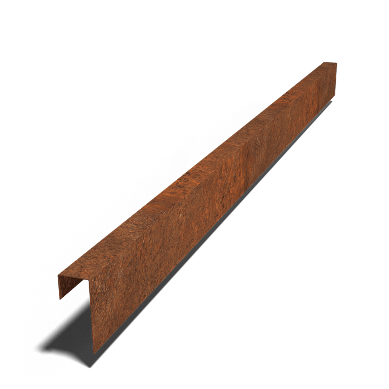 Corten-terasest U-profiil 15 x 6 x 5 cm (pikkus 240 cm)