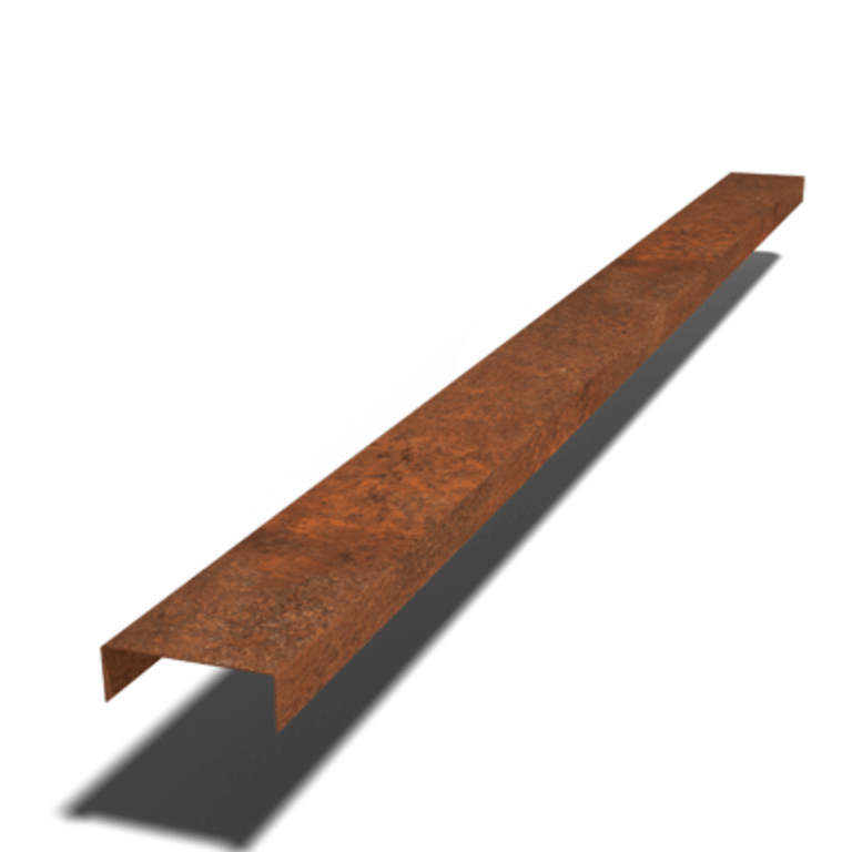 Corten-terasest U-profiil 5 x 15 x 5 cm (pikkus 240 cm)