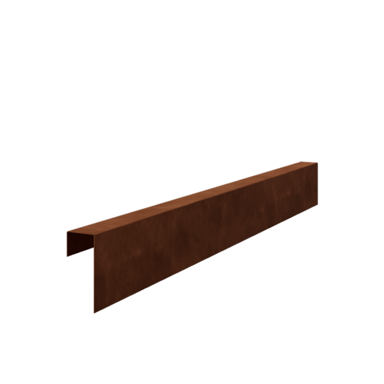 Corten-terasest U-profiil 15 x 6 x 5 cm (pikkus 150 cm)