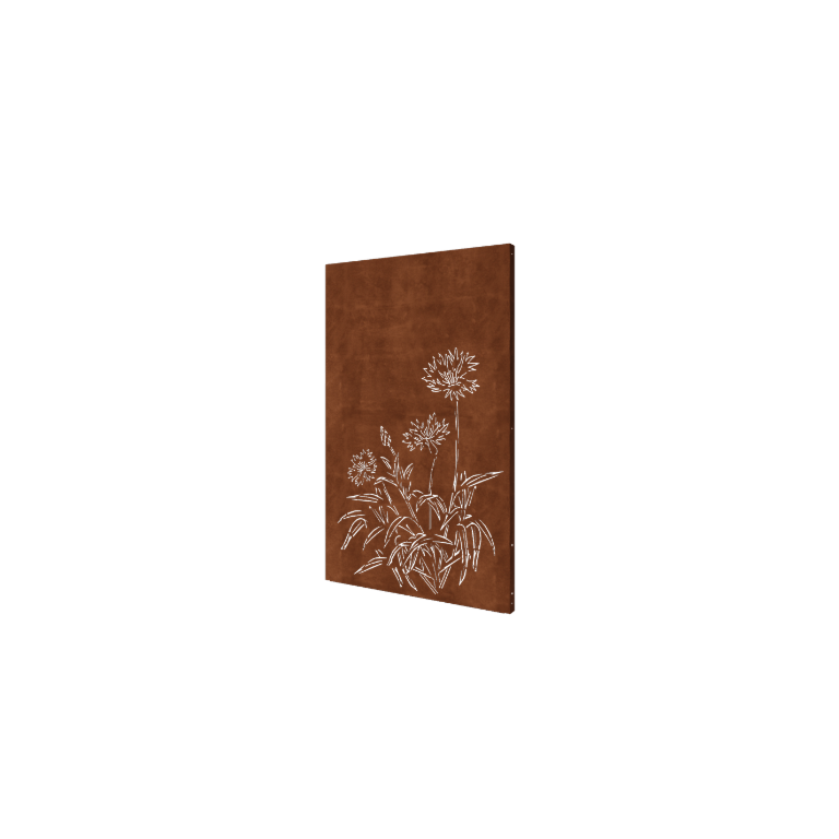 Corten terasest aiapaneel - Korenbloem - 120 x 6 x 190 cm