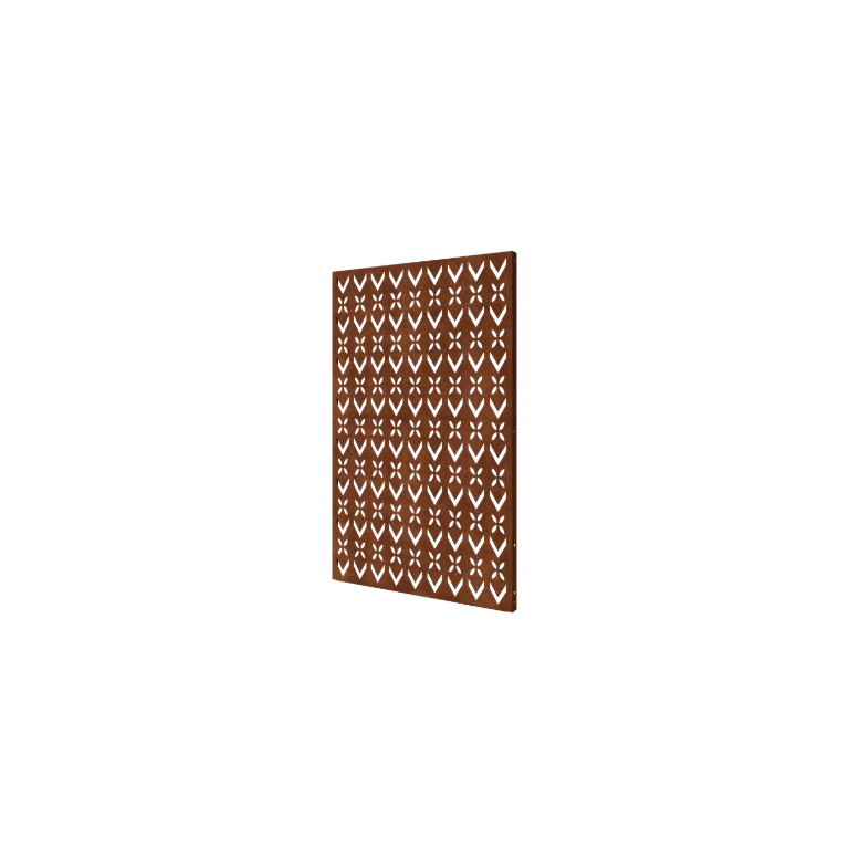 Corten terasest aiapaneel - Katusemuster 1 - 120 x 6 x 190 cm