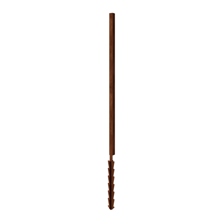 Corten terasest post - Nurk maavaiaga - 190 x 6 x 6 cm