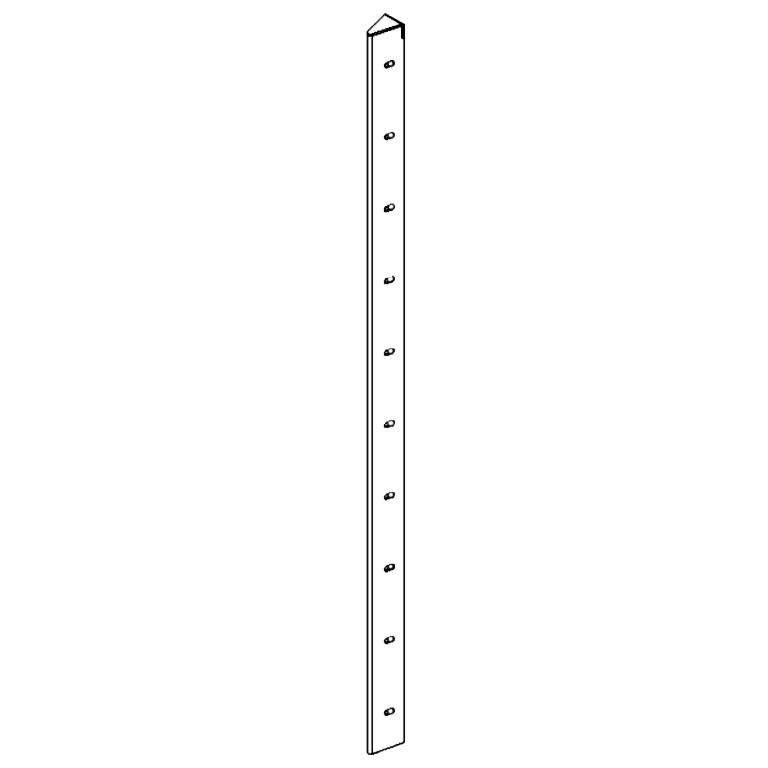 nurgaelement Pulbriga kaetud teras 30° 100 cm