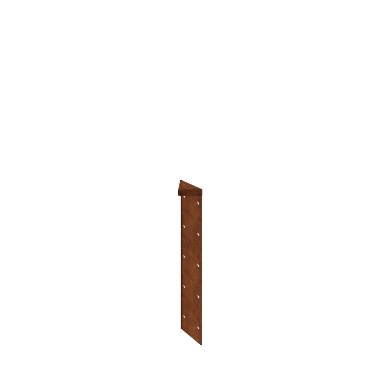 Corten terasest lillekast - Nurgatükk 180° - 50 cm