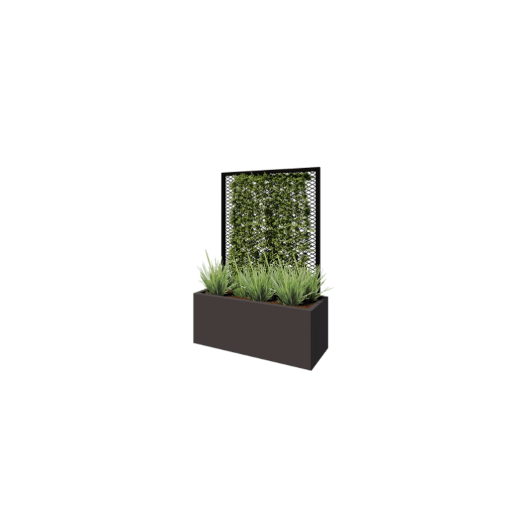 Terasest ronimistaimede riiul - 90 x 3 x 117,5 cm - RAL9005 matt (must) - Taimelaua tarbeks 40 cm