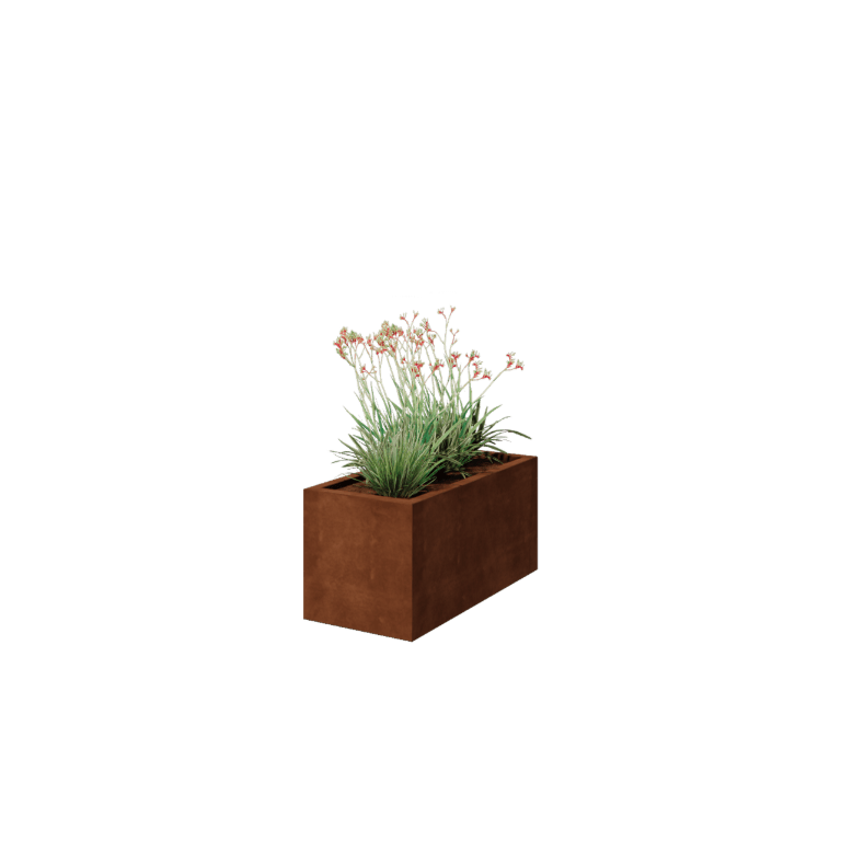 Keevitatud Corten-terasest lillekast Montana 100 x 50 x 50 cm