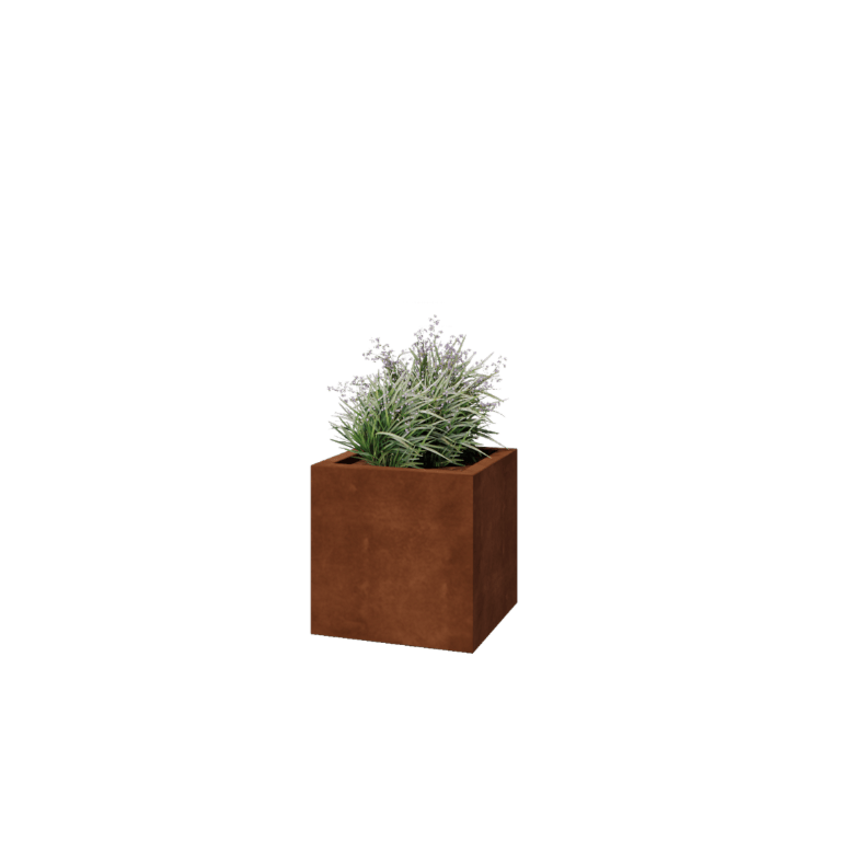 Keevitatud Corten-terasest lillekast Montana 50 x 50 x 50 cm