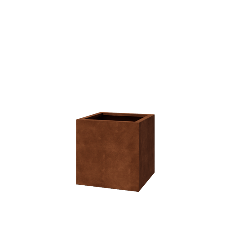 Corten terasest lillekast - Ruut - 60 x 60 x 60 cm - Keevitatud - Põhjalauaga