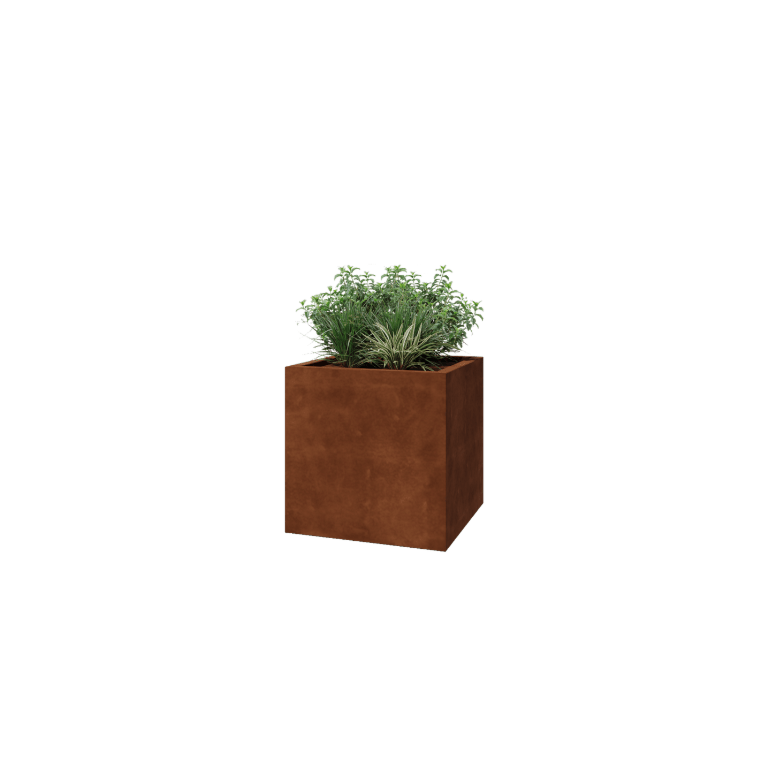 Keevitatud Corten-terasest lillekast Montana 70 x 70 x 70 cm