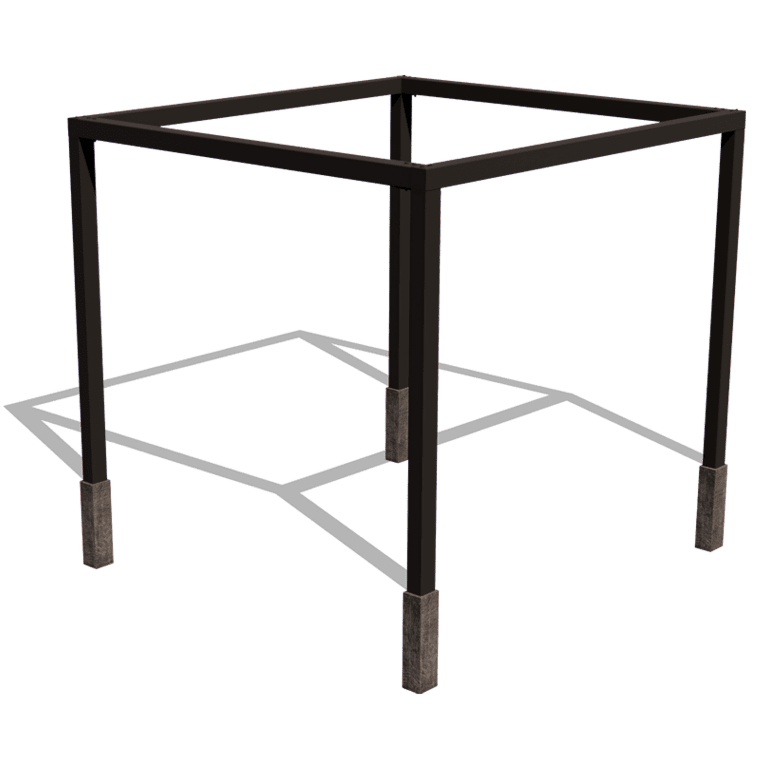 Pulbervärvitud terasest pergola süsteem ruut 324 x 300 cm