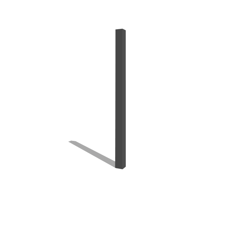 Pulbervärvitud terasest aiapost 200 cm