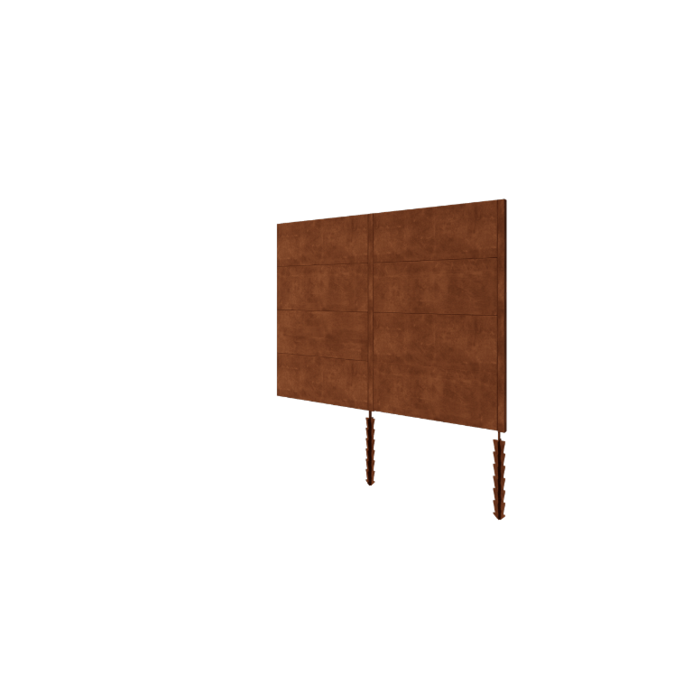 Corten terasest aed H4 - Täiskomplekt - 252 x 6 x 190 cm