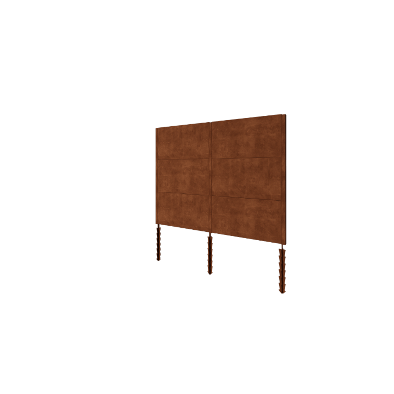 Corten terasest aed H3 - Täiskomplekt - 258 x 6 x 190 cm