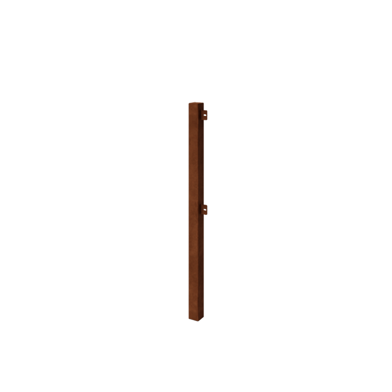 Corten terasest dekoratiivne piirdeaed - Nurgapost - 110 cm