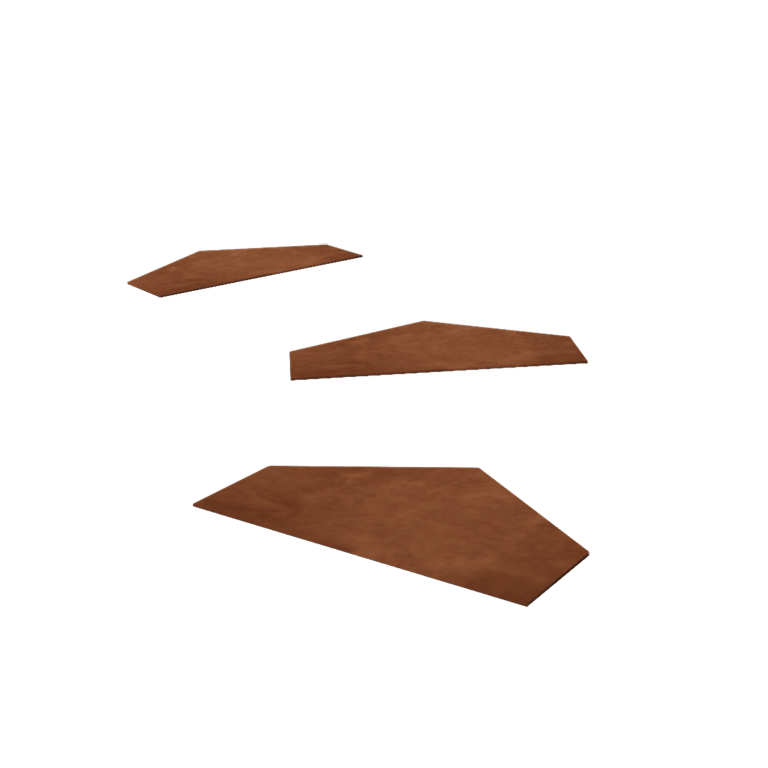 Corten terasest astmekivi - Kuusnurk pool V - 43 x 25 cm