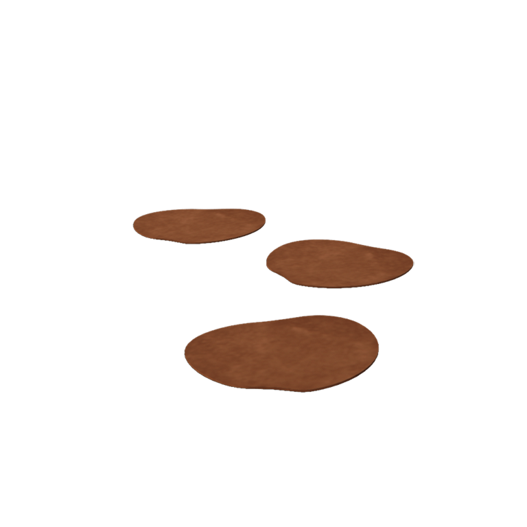 Corten terasest astmekivi - Orgaaniline - 30 x 30 cm