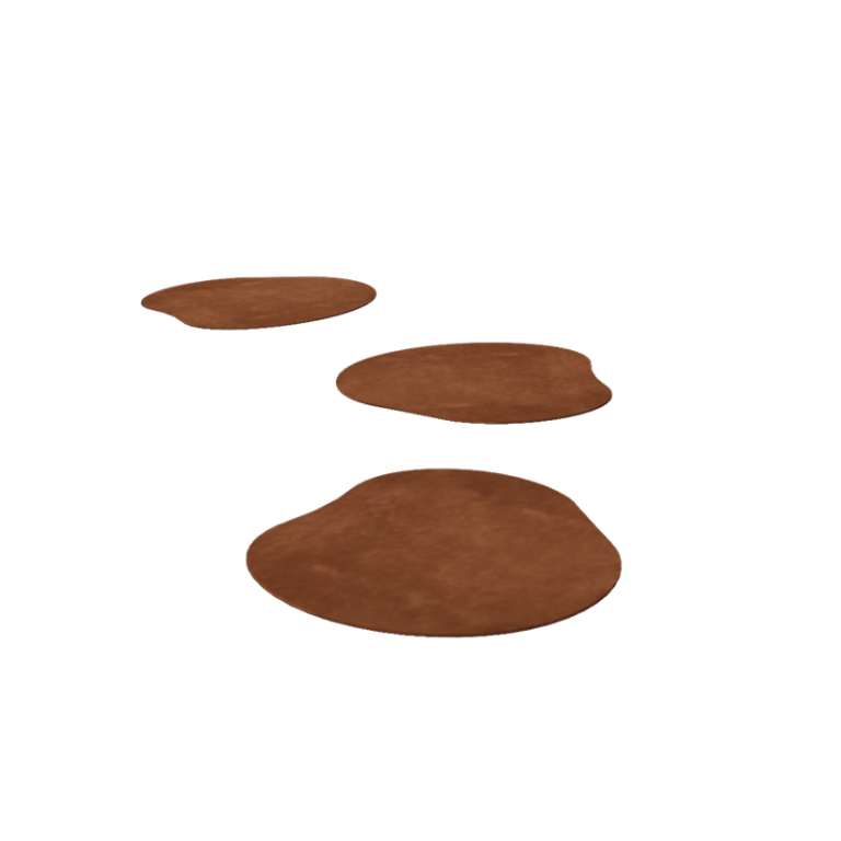 Corten terasest astmekivi - Orgaaniline - 40 x 40 cm
