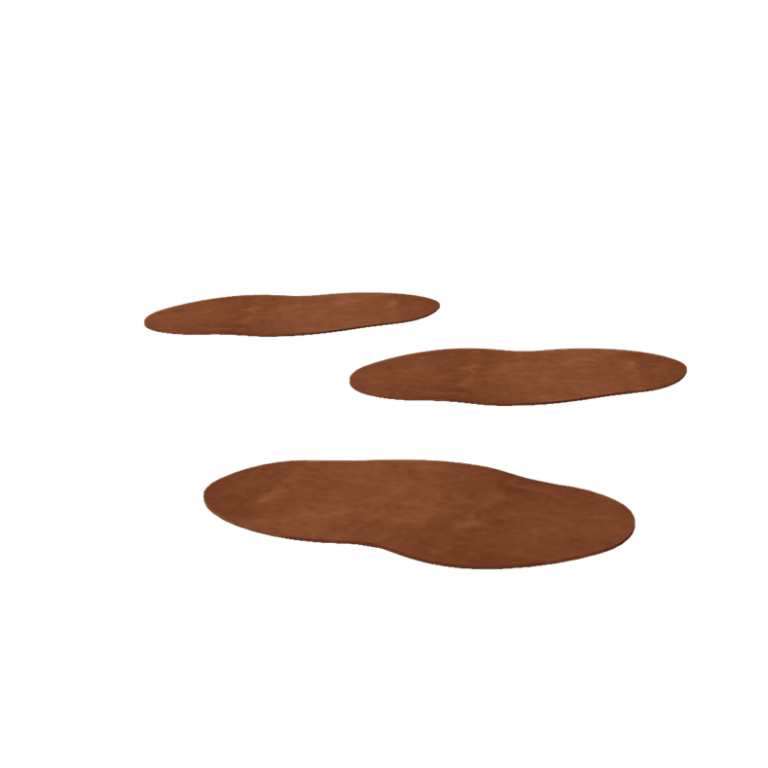 Corten terasest astmekivi - Orgaaniline - 50 x 25 cm