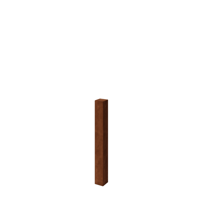 Corten terasest aiapost - 12 x 12 x 100 cm
