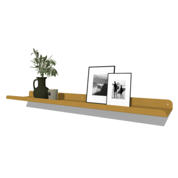 Pulbervärvitud terasest seinariiul U-kujuline 120 x 20 cm