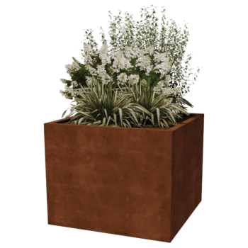 Keevitatud Corten-terasest lillekast Montana 100 x 100 x 80 cm