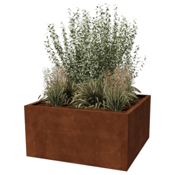 Keevitatud Corten-terasest lillekast Montana 120 x 120 x 60 cm