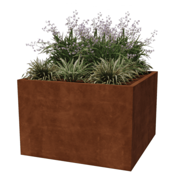 Keevitatud Corten-terasest lillekast Montana 120 x 120 x 80 cm