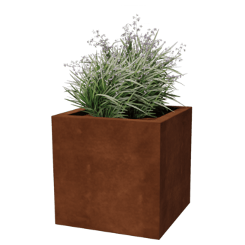 Keevitatud Corten-terasest lillekast Montana 50 x 50 x 50 cm