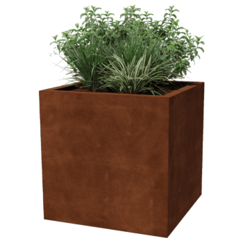 Keevitatud Corten-terasest lillekast Montana 70 x 70 x 70 cm