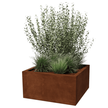 Keevitatud Corten-terasest lillekast Montana 80 x 80 x 40 cm