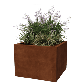 Keevitatud Corten-terasest lillekast Montana 80 x 80 x 60 cm
