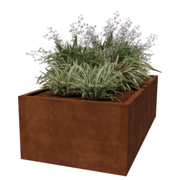 Keevitatud Corten-terasest lillekast Montana 200 x 100 x 60 cm
