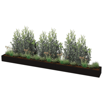 Pulbervärvitud terasest lillekast Texas xxl 500 x 50 cm