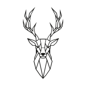 Metallist seinadekoratsioonid Hirv 1.0