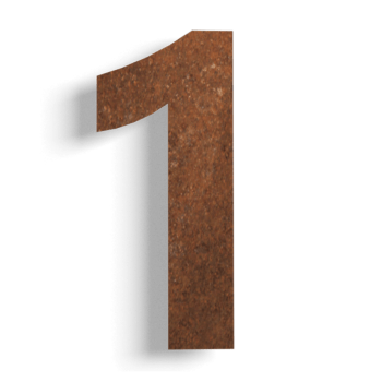 majanumber Corten teras (plaat) 1 - 15 cm