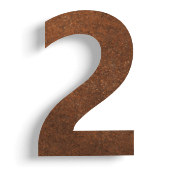 majanumber Corten teras (plaat) 2 - 15 cm