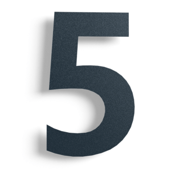Roostevabast terasest majanumber Must 5 - 15 cm