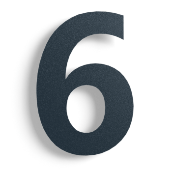 Roostevabast terasest majanumber Must 6 - 15 cm