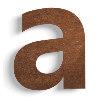 majanumber Corten teras (plaat) a - 10 cm