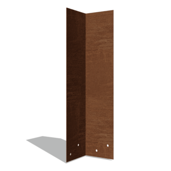 ühendusplaat Corten teras 90º kõrge XL 45 cm