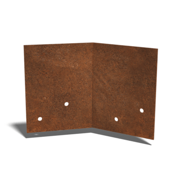 ühendusplaat Corten teras 45º kiht 12 - 15 cm