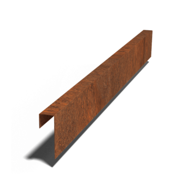 Corten-terasest U-profiil 15 x 5 x 5 cm (pikkus 150 cm)