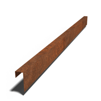 Corten-terasest U-profiil 15 x 6 x 5 cm (pikkus 240 cm)