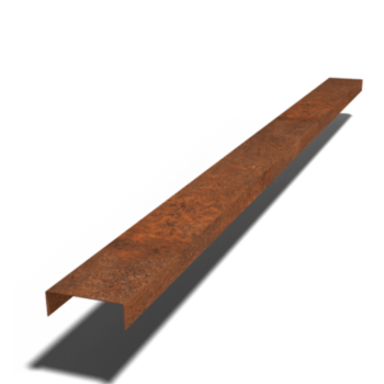 Corten-terasest U-profiil 5 x 15 x 5 cm (pikkus 240 cm)