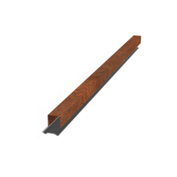 Corten-terasest U-profiil 5 x 5 x 5 cm (pikkus 150 cm)