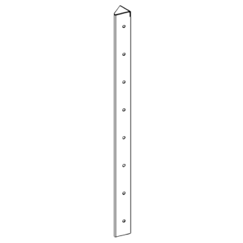 nurgaelement Pulbriga kaetud teras 45° 80 cm
