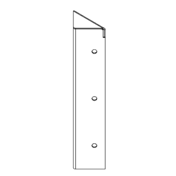 nurgaelement Pulbriga kaetud teras 90° 30 cm